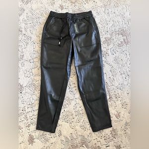Blank NYC leather jogger pants